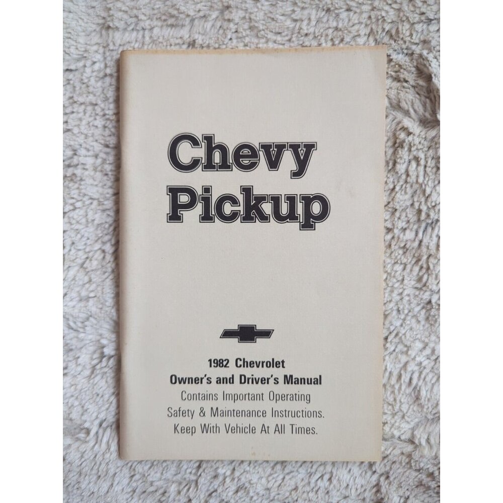 1982 Chevrolet Truck Owners Manual User Guide Reference Operator Book Fuses OEM